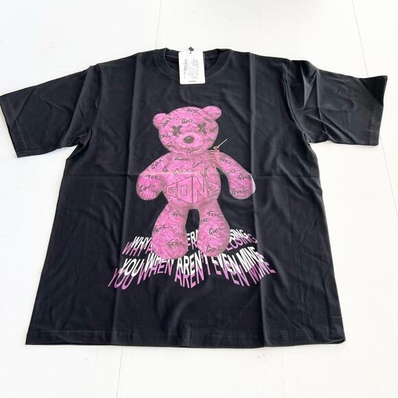 HeyBig Tops - New HEYBIG Graphic Short Sleeve Tee Shirt TH-226 UNISEX SIZE L Gonz Teddy Bear